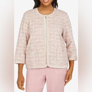 ALFRED DUNNER
Petite Magnolia Springs Boucle Summer Jacket size PXL  NWT